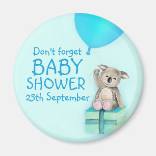 Leuke koala niet vergeten jongen baby shower magne magneet