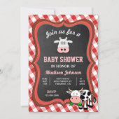 Leuke Koe Boerderij Baby shower Kaart (Voorkant)