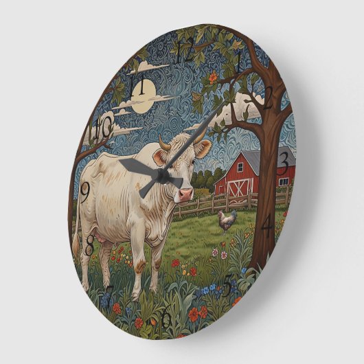 Leuke koe in weide scene grote klok (Hoek)