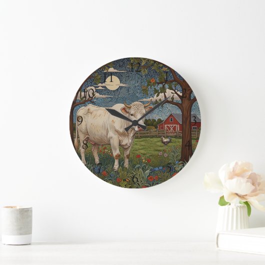 Leuke koe in weide scene grote klok (Huis)