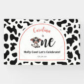 Leuke koe, laten we het vieren spandoek (Horizontaal)