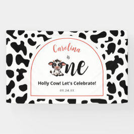 Leuke koe, laten we het vieren spandoek