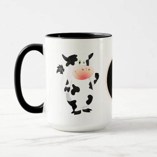 Leuke koe liefhebber Monogram toevoegen Mok (Links)