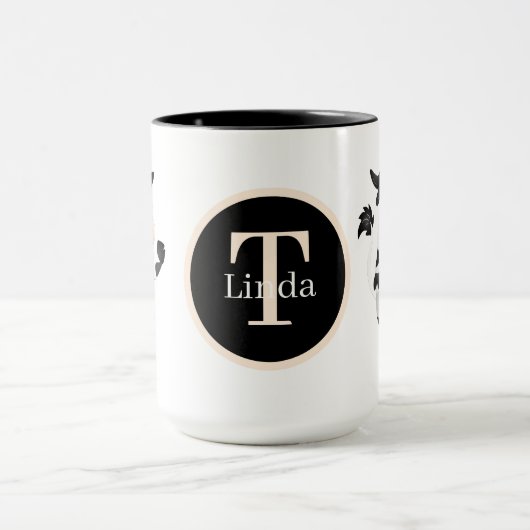 Leuke koe liefhebber Monogram toevoegen Mok (Midden)