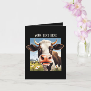 Leuke koe liefhebbers aanpasbaar kaart