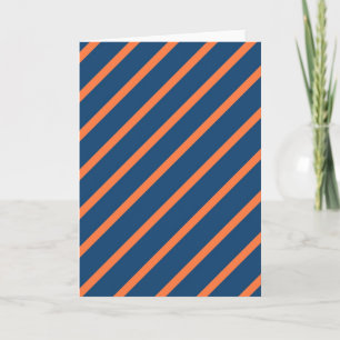 Leuke koele blauwe en Oranje diagonale strepen Kaart