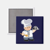 Leuke koelkast magneet met chef-kok (Voorkant / Achterkant)
