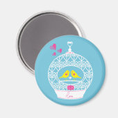 Leuke koelkastmagneet - Vogelkooi Design Magneet (Voorkant / Achterkant)