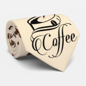 Leuke koffie liefhebber stropdas geroosterde bonen (Opgerold)