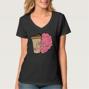 Leuke koffie ontbijt drinker wakker t-shirt