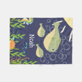 Leuke kogelvis in een diepblauw zee, fleece deken (Voorkant (Horizontaal))