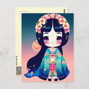 Leuke Kokeshi Doll, Postcrossing Briefkaart