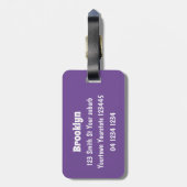 Leuke komische stijl callout speech bubble bagagelabel (Achterkant verticaal)