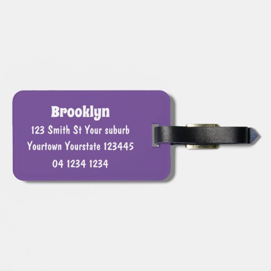 Leuke komische stijl callout speech bubble bagagelabel (Achterkant horizontaal)