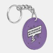 Leuke komische stijl callout speech bubble sleutelhanger (Voorkant Links)