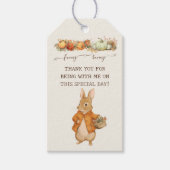 Leuke Konijn Herfst Verjaardag Cadeaulabel (Voorkant)