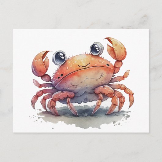 Leuke krab Briefkaart (Voorkant)
