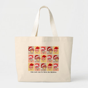 Leuke KRIJG RUIMTE VOOR CHRISTMAS Kerst Paddenstoe Grote Tote Bag