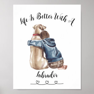Leuke Labrador Wall Art Poster