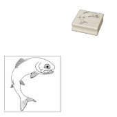 Leuke lachende forel vis rubberstempel (Gestempeld)