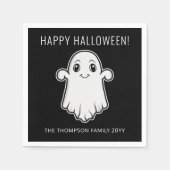 Leuke lachende geest gelukkig Halloween aangepaste Servet (Voorkant)