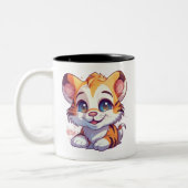 Leuke lachende luipaard Baby op een koffie Mok (Links)