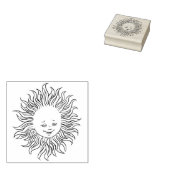 Leuke lachende Zomer Zon Rubber Stamp Rubberstempel (Gestempeld)