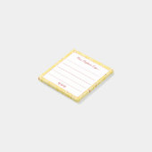 Leuke lachende zonneschijnen met harten leraar naa post-it® notes (Schuin)