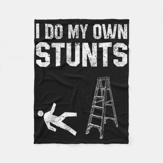 Leuke ladder Herfst geschenk gebroken bot hand kri Fleece Deken (Voorkant)