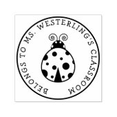 Leuke Lady Bug Eigendom van de leraar Zelfinktende Stempel (Design)