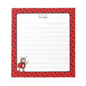 Leuke Lady Bug Lined Notitieblok (Voorkant)