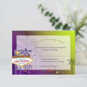 Leuke Las Vegas Bestemming Trouwfeest RSVP (Staand voorkant)