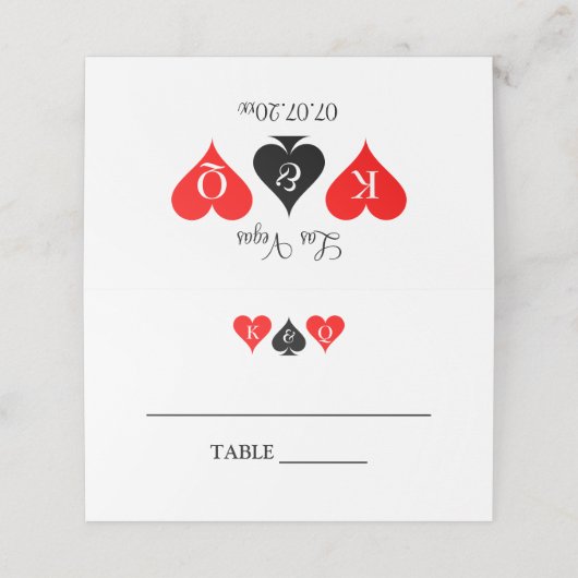 Leuke Las Vegas strip droom trouwplaats kaarten (Buitenkant ongevouwen)