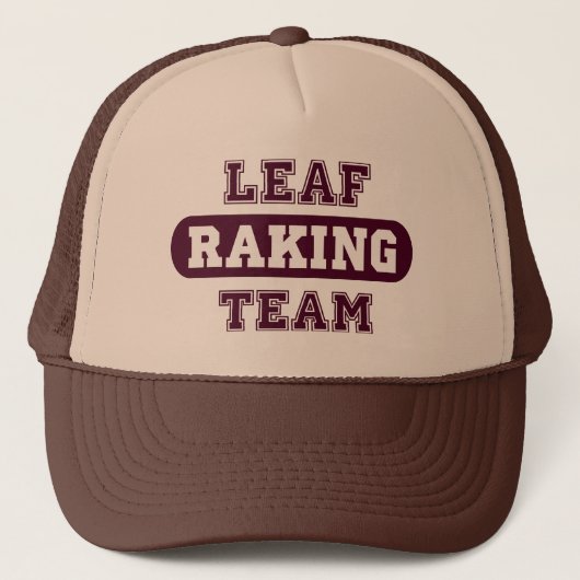 Leuke Leaf Raking Team Trucker Hoed Pet (Voorkant)