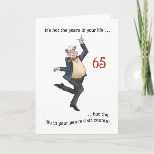 Leuke Leeftijd-specifieke 65e Verjaardag Kaart voo