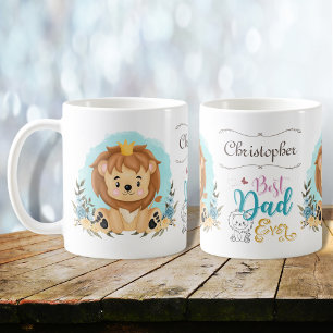 Leuke leeuw dragen kroon beste vader ooit geperson koffiemok