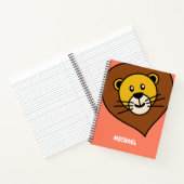 Leuke Leeuwenkop | Eenvoudige Cartoon naam Monogra Notitieboek (Binnen)