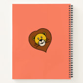 Leuke Leeuwenkop | Eenvoudige Cartoon naam Monogra Notitieboek (Achterkant)