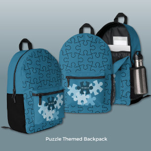 Leuke legpuzzel aangepaste kleur stukken & motto bedrukte rugzak