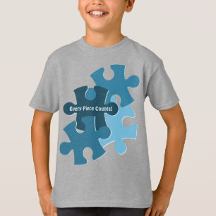 Leuke legpuzzel elke stuk telt verjaardags jongen t-shirt