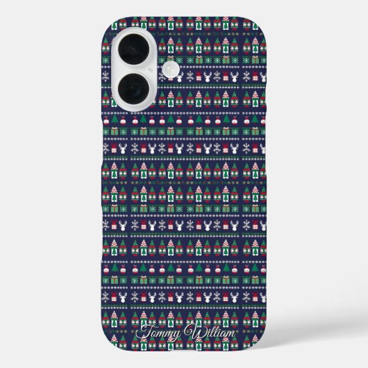 Leuke lelijke kerst trui patroon Case-Mate iPhone case (Achterkant)