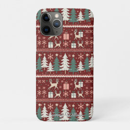 Leuke lelijke kerst trui patroon iPhone 11 pro hoesje