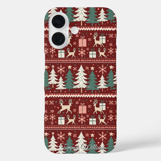 Leuke lelijke kerst trui patroon Case-Mate iPhone case (Achterkant)