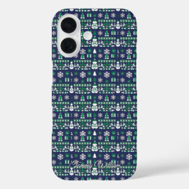 Leuke lelijke kerst trui patroon iPhone 16 hoesje