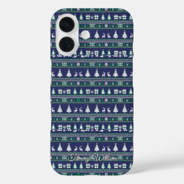 Leuke lelijke kerst trui patroon iPhone 16 hoesje