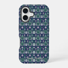 Leuke lelijke kerst trui patroon iPhone 16 hoesje