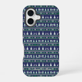 Leuke lelijke kerst trui patroon iPhone 16 hoesje