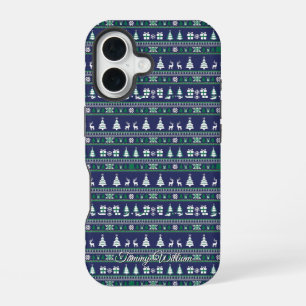 Leuke lelijke kerst trui patroon iPhone 16 hoesje