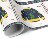 Leuke Lelijke Sweater Patroon Kerstcadeau Cadeaupapier (Rol Hoek)