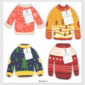 Leuke lelijke trui Merry Christmas Custom-Cut Viny Sticker